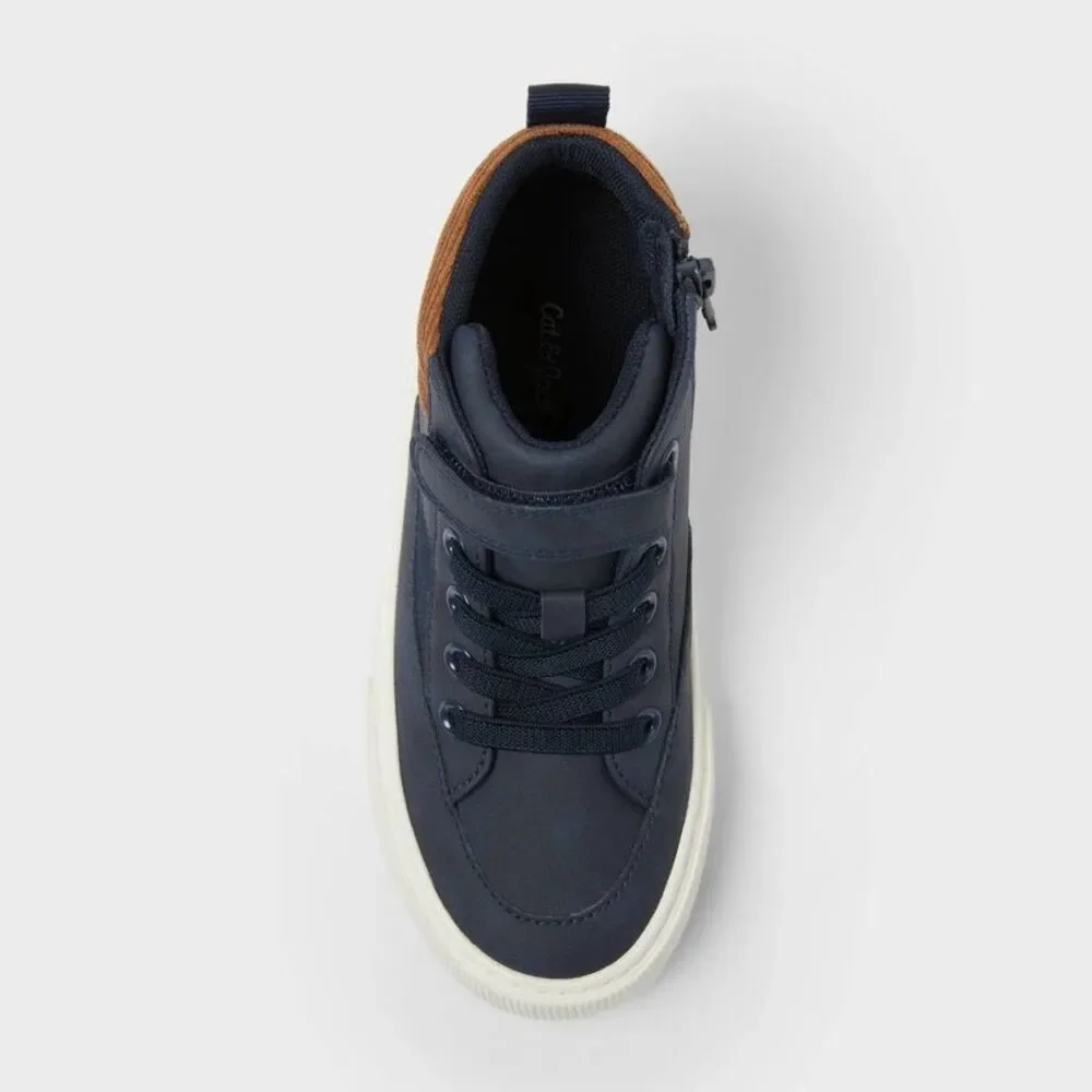 Kids' Robert Sneaker Boots - Cat & Jack Navy Blue 5
